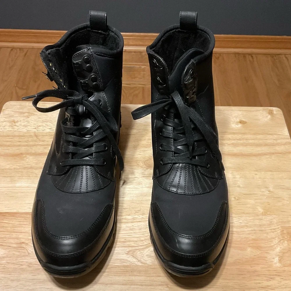Unlisted Men's Black Lace Up Ankle 6” Boots. 10 1/2 Medium 8/2017. Design 30215
